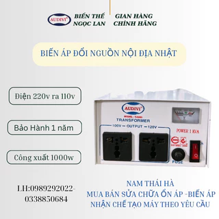 BIẾN ÁP , BIẾN THẾ 1KVA-1000VA / 220V ~ 100V,110V DÂY NHÔM