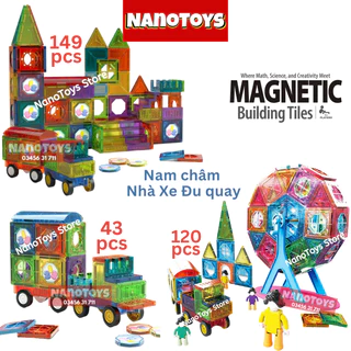 Đồ chơi xếp hình nam châm Nhà Xe Đu quay, nhiều mẫu - 55, 120, 43, 73, 149 chi tiết - NANOTOYS STORE