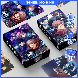 Lomo card hộp 30 thẻ in 2 mặt Jujutsu Kaisen Chú thuật hồi chiến Inumaki Yuji Itadori Sukuna Satoru Gojo Megumi