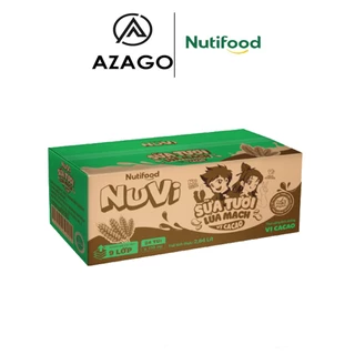 Thùng 24 túi NuVi Sữa tươi vị Lúa mạch Lắc Cacao túi NuVi Power 110 ml  - Thương Hiệu NUTIFOOD - AZAGOHN