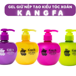 Gel giữ nếp tóc xoăn mềm KangFA 260ml Wax hương táo tạo kiểu tóc uốn sóng dưỡng ẩm phục hồi tóc khô xơ