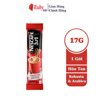 [Date T1/25] Cà phê hòa tan Nescafé 3in1 vị nguyên bản - công thức cải tiến (Gói 17G)