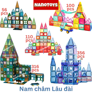 Đồ chơi xếp hình nam châm nhà lâu đài - nhiều mẫu - 56, 100, 110, 316, 356 chi tiết - NANOTOYS STORE