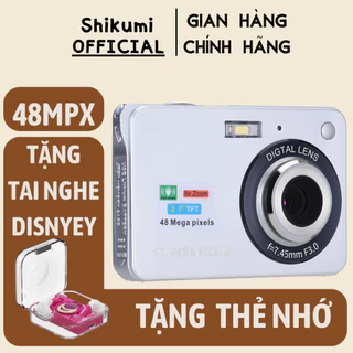 [Tặng thẻ nhớ 4GB ] Máy ảnh kĩ thuật số digital mini camera v2 SHIKUMI - quay, chụp 48MP, siêu mỏng nhỏ gọn