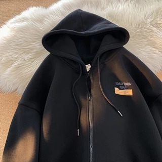 Áo khoác nỉ dài tay mũ 2 lớp họa tiết chữ Wask - Jacket mùa đông dáng rộng nam nữ phong cách trẻ trung năng động