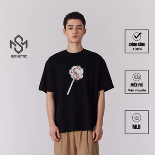 Áo thun DYSFUNCT dành cho nam và nữ chính hãng, áo phông hình cây kẹo hoa Hàn Quốc | FLOWER CANDY T-SHIRT