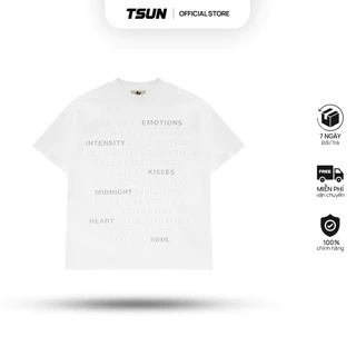 Áo Thun TSUN Emotions Tee - Trắng - [UNISEX] - In Nổi, Phản Quang - Nam/Nữ