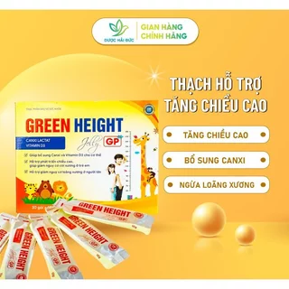 Thạch tăng chiều cao Green Height (Hộp 30 gói x 10g) - Bổ sung canxi, giúp xương chắc khoẻ