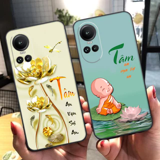 Ốp lưng Oppo Reno 10 5g - Reno 10 Plus - Reno 10 Pro Plus thư pháp tâm an,chữ tâm,tài,lộc,phong thủy giá rẻ