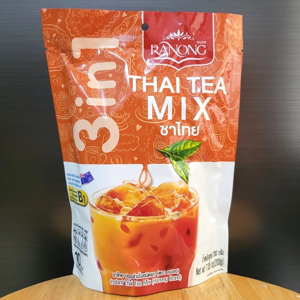 túi ĐỎ 200g / 10 gói - TRÀ SỮA THÁI ĐỎ HÒA TAN / THÁI LAN / RANONG TEA 3 in 1 Instant Thai Tea Mix (HALAL)