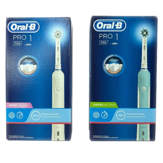 Bàn chải đánh răng điện oral b pro1 700. Lực đánh mạnh, đầu bàn chải lông mềm. Hàng chính hãng, bảo hành 12 tháng