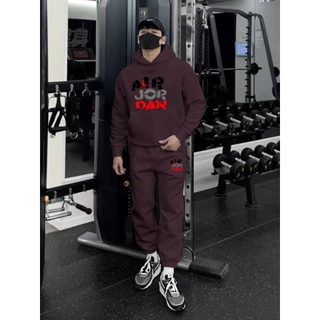 Set Bộ Thể Thao Hoodie Mũ 2 Lớp Phối AR-JO-DAN Sành Điệu Lịch Sự, Chất Liệu Nỉ Ngoại Dày Dặn ẤM Mùa Đông 2023