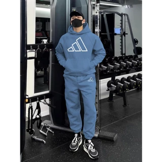 Set Bộ Thể Thao Hoodie Mũ Phối Logo AJ-DAS Sành Điệu Lịch Sự, Chất Liệu Nỉ Ngoại Dày Dặn ẤM Mùa Đông 202