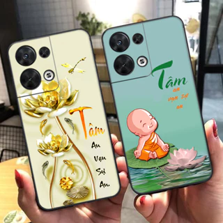 Ốp lưng Oppo Reno 8 4G / Reno 8 5G / Reno 8Z 5G thư pháp tâm an,chữ tâm,tài,lộc,phong thủy giá rẻ