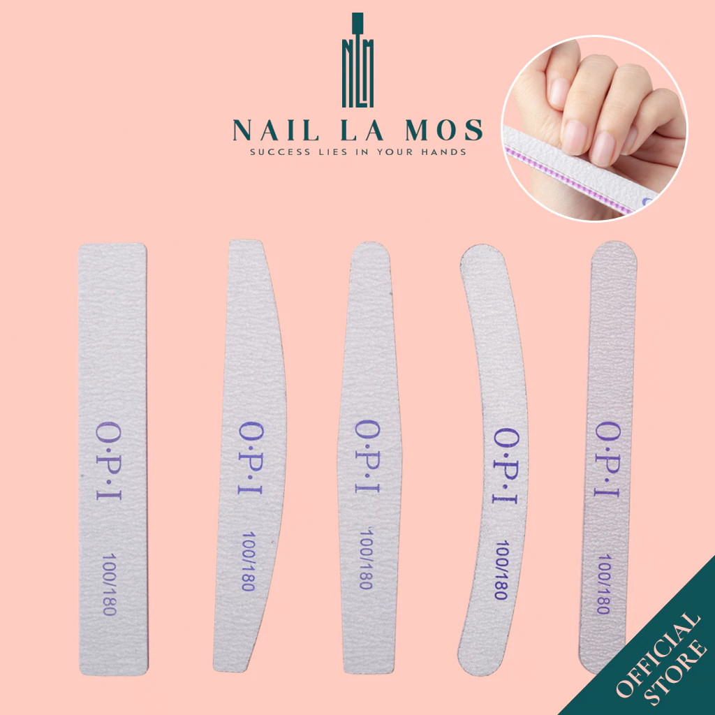 Dũa móng O.P.I loại cứng dùng bền - Dũa dày 5 hình chuyên dụng cho dân làm móng (lẻ chiếc)