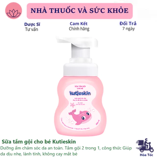 Sữa tắm gội cho bé Kutieskin dưỡng ẩm chăm sóc da an toàn cho bé từ 1 tuần tuổi - 200ml