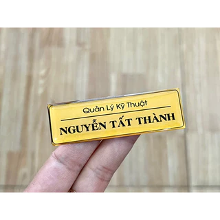 Bảng Tên Nhân Viên Không LOGO ( vui lòng gửi tên cho shop ), Bảng Tên Đeo Áo