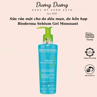 Sữa rửa mặt Bio Sebium Gel Moussant cho da dầu, da mụn và da hỗn hợp 200ml Pháp