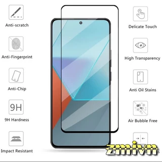 Kính Cường lực viền mỏng Full màn Xiaomi Redmi Note 13 , Note13 pro 5G Full keo màn