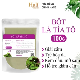 Bột lá tía tô nguyên chất 100% Organic HALI - Kềm dầu, Giảm mụn, mờ thâm nám, sáng da