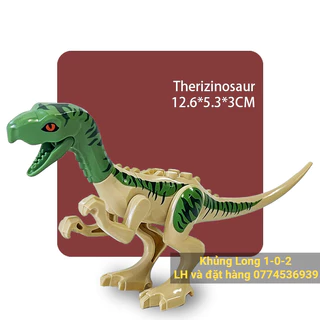 Đồ Chơi Khủng Long Therizinosaurus Màu Xanh Lá Size Nhỏ dài 12cm x cao 8cm
