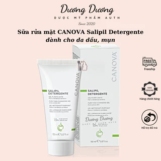 Gel rửa mặt CANOVA Salipil Detergelte ngừa mụn, sạch sâu, se khít lỗ chân lông cho da dầu mụn, nhạy cảm 150ml