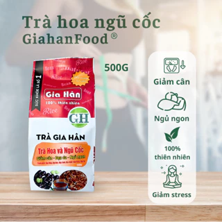 Trà ngũ cốc giảm cân,giảm mỡ bụng , ngủ ngon GIAHAN FOOD [ 500g ] trà giảm cân tại nhà, hiệu quả, an toàn, làm từ gạo lứ