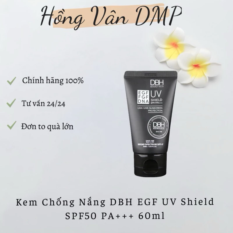 Kem Chống Nắng DBH EGF UV Shield SPF47 PA+++ 60ML ( Bản Mới Nhất)