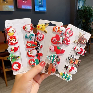 Set 10 Kẹp Tóc Noel Cho Bé Siêu Cute