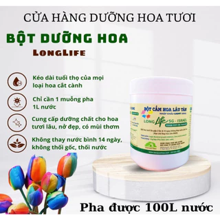 Bột dưỡng hoa tươi lâu Longlife nhập khẩu Israel, thuốc dưỡng hoa tươi, nước cắm hoa giữ hoa tươi lâu không thối nước