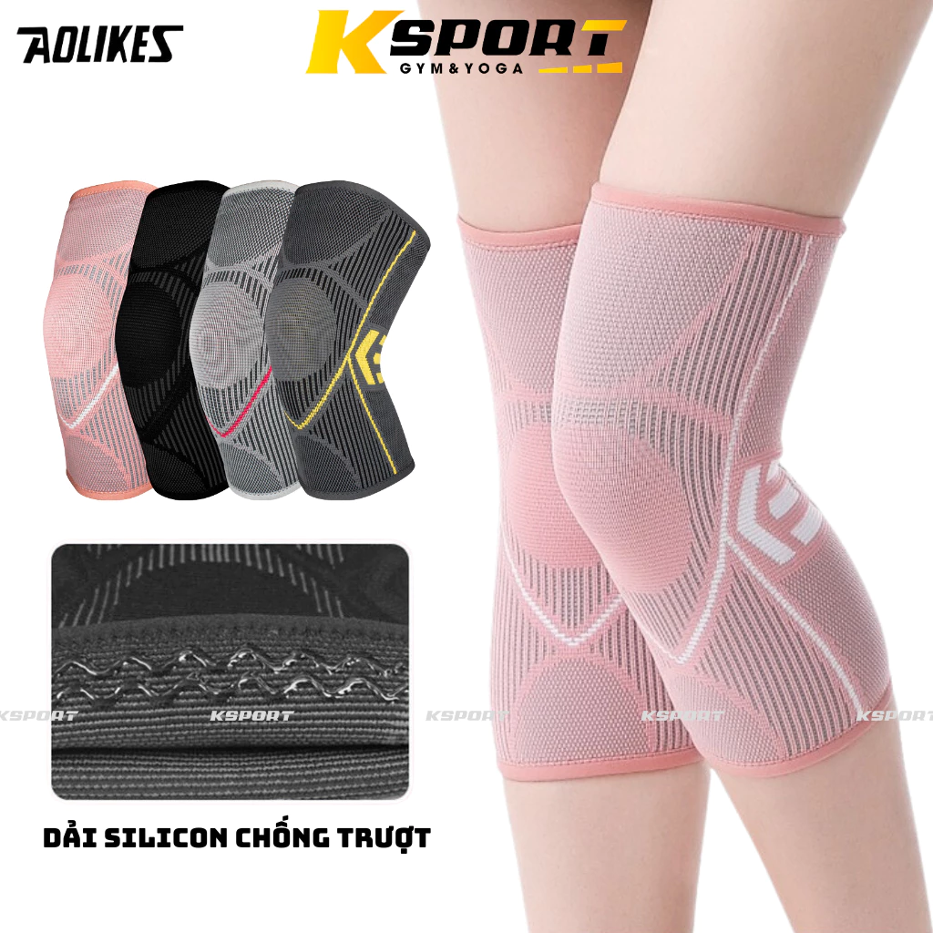 Bảo Vệ Đầu Gối Aolikes 7728 Băng Gối Hỗ Trợ Chơi Thể Thao Tập Gym, Yoga, Nhảy Múa, Bóng Chuyền...