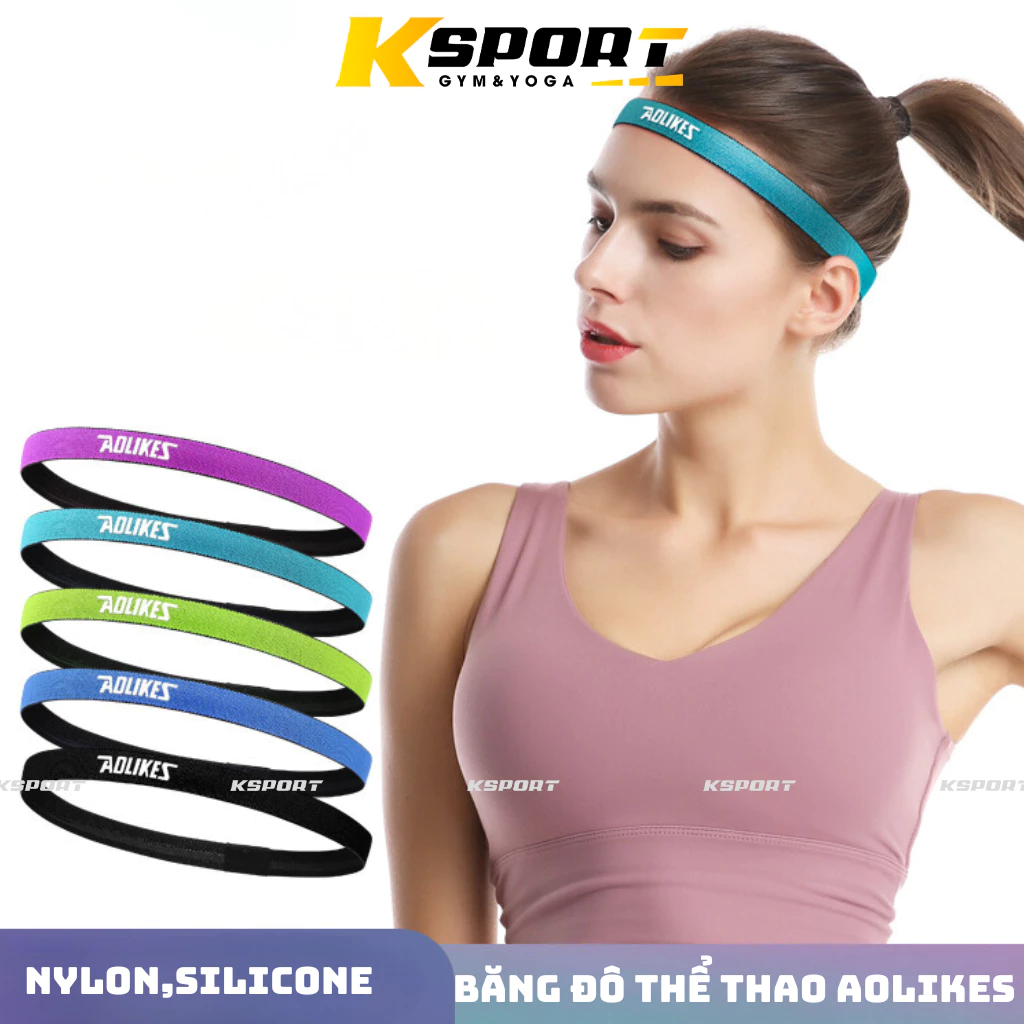 Băng Đổ Thể Thao / Băng Đô Thấm Mồ Hôi Yoga, aerobic, gym,chạy bộ... siêu co dãn. Headband Aolikes 2101