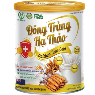 [900g chính hãng] Sữa Bột Đông Trùng Hạ Thảo Calcium Nano Gold- Giúp Tăng Sức Đề Kháng, Nâng Cao Miễn Dịch