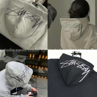 Áo hoodie STUSSY, Áo Khoác nỉ bông mẫu mới LOGO THÊU ở mũ form rộng phong cách hàn quốc 2023