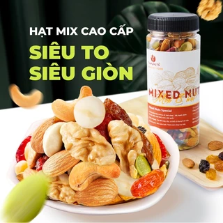 Hạt dinh dưỡng mix TANU NUTS hũ 350g, ngũ cốc dinh dưỡng mix các loại hạt cho mẹ bầu, ăn kiêng giảm cân.