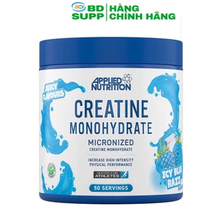 Applied Nutrition Creatine Monohydrate Micronized (250g - 50Serving) - Hỗ Trợ Tăng Sức Mạnh, Tăng Hiệu Suất Tập Luyện