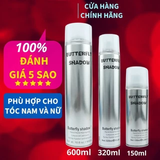 Gôm xịt tóc Butterfly Shadow 150ml 320ml 600ml Chính hãng, Gôm bạc giữ nếp tạo kiểu nam nữ mn12