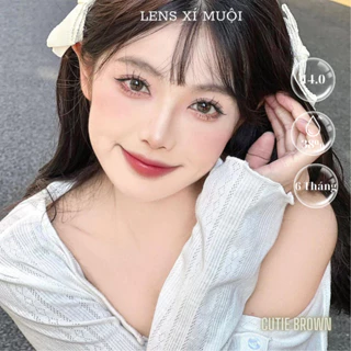 Lens mắt nâu vàng tự nhiên giãn nhỏ Cutie có độ cận