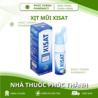 Xịt mũi nước biển sâu XISAT xanh lọ 75ml phòng ngừa sổ mũi, ngạt mũi và viêm xoang