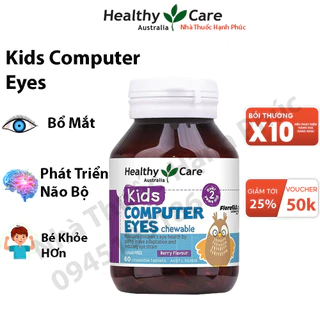 Viên Nhai Bổ Mắt Cho Bé Healthy Care Kids Computer Eyes Hộp 60 viên- Viên Uống Bảo vệ Mắt Cho bé Từ 2 Tuổi