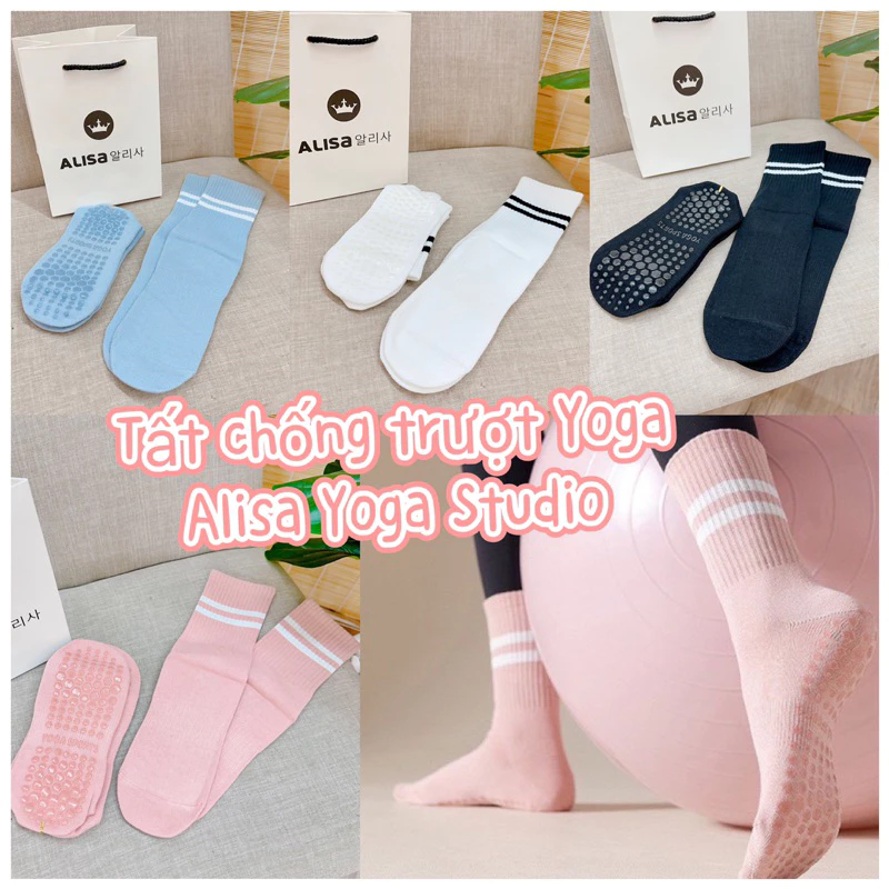[Alisa Yoga] Vớ Tất yoga chống trượt cao cổ