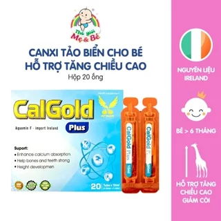 Siro canxi Calgold Plus cho bé, bộ 3 D3K2 MK7 tiên tiến, xương chắc, tăng chiều cao (H/20 ống)