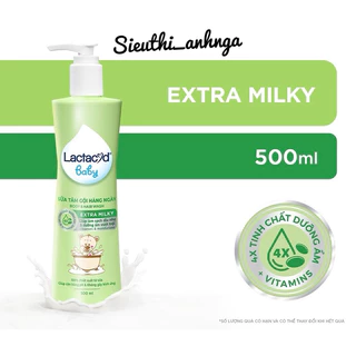 (Mẫu Mới)) Sữa Tắm Gội Trẻ Em Lactacyd Milky chai 500ml