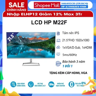 [Nhập ELHP15 giảm 15% tối đa 3TR] Màn hình máy tính LCD HP M22F 21.5″FHD 1920×1080/IPS/60HZ/5MS (Đen)