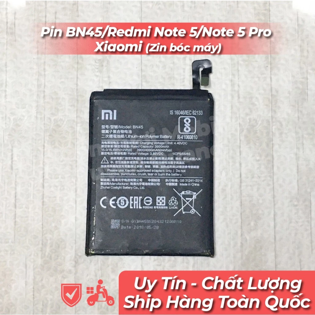 Pin BN45/Redmi note 5/note 5 pro Xiaomi (zin bóc máy)