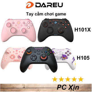 Tay cầm chơi game không dây DAREU H101X / H105 (Dual Mode: dây type C - USB , bluetooth) pin sạc nhanh