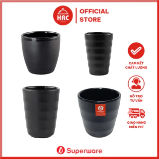 Cốc Ly Tách Uống Nước 100% Melamine Srithai Superware Màu Đen Nhám Bền Đẹp