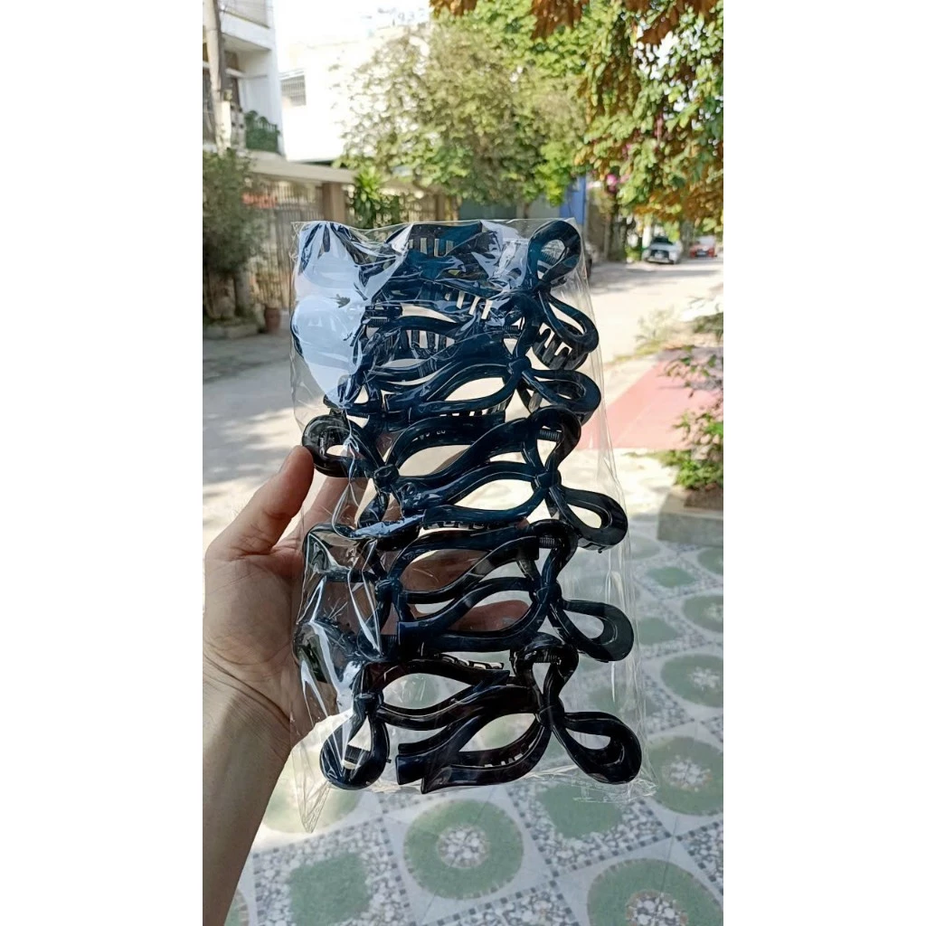 Vỉ 10 Cặp tóc HÌNH NƠ cao cấp Phong Cách Hàn Quốc ( Chỉ Màu ĐEN)