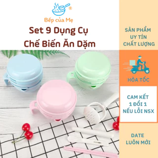 Bộ chế biến ăn dặm cho bé, bộ 9 dụng cụ nấu ăn dặm, Shop Bếp Của Mẹ