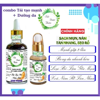 [BÁN CHẠY] COMBO Tái Tạo Da Sắc Dược Thiên LOẠI MẠNH + Dưỡng Da chính hãng Cải Thiện tận gốc mụn, nám rỗ, tàn nhang